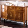 Clearance Wohnen Italienisches Barock Sideboard Natale in Nussbaum mit Intarsien