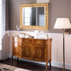 Clearance Wohnen Italienisches Barock Sideboard Natale in Nussbaum mit Intarsien