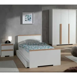 Hot Wohnen Jugend Schlafzimmer Möbel in Weiß - Eldrus (dreiteilig)