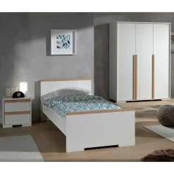 Hot Wohnen Jugend Schlafzimmer Möbel in Weiß - Eldrus (dreiteilig)