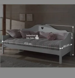 Hot Wohnen Jugendbett Kinderbett Grandory in Weiß