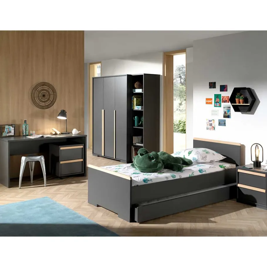 New Wohnen Jugendzimmer komplett Möbelset - Navlius (sechsteilig)