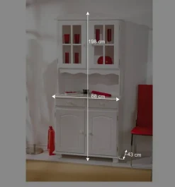 Discount Wohnen Küchen-Buffetschrank Nanini in Weiß