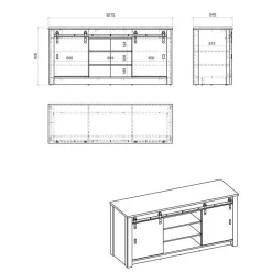 New Wohnen Kücheneinrichtung mit Insel - Eture (siebenteilig)