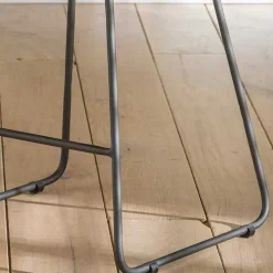 Hot Wohnen Küchenhocker mit Holzsitz & Bügelgestell - Ise (2er Set)