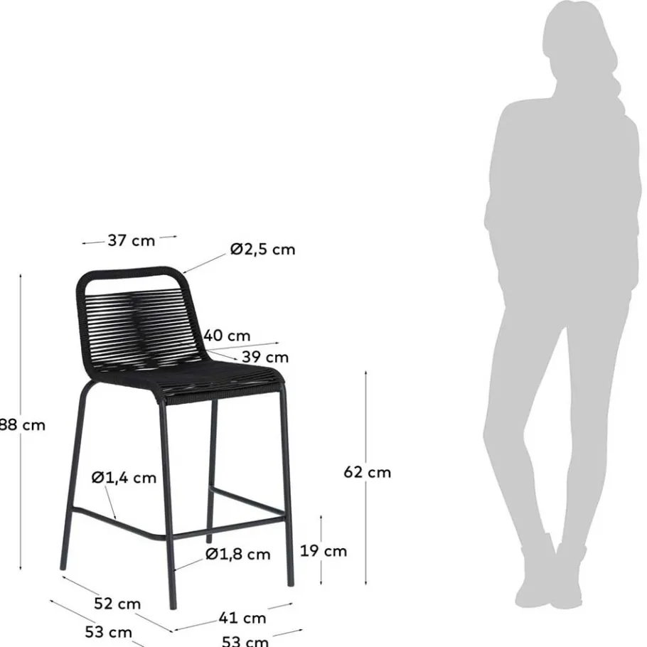 Outlet Wohnen Küchenstühle mit 62 cm Sitzhöhe - Mag (4er Set)