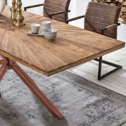 Discount Wohnen Küchentisch aus Teak Recyclingholz - Jaswinda