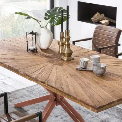 Discount Wohnen Küchentisch aus Teak Recyclingholz - Jaswinda