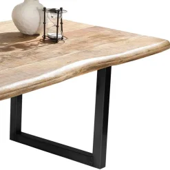 Hot Wohnen Küchentisch mit Naturkante Holzplatte Mango - Amdona