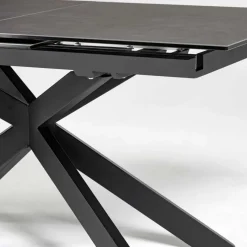 Outlet Wohnen Keramik Ausziehtisch in Schwarz - Natar