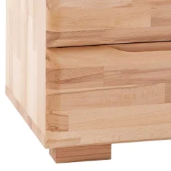 Outlet Wohnen Kernbuche Bett Issiaco und zwei Nachtschränke (dreiteilig)