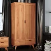 Outlet Wohnen Kernbuche Kleiderschrank mit 2 Türen - Junola