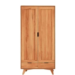 Outlet Wohnen Kernbuche Kleiderschrank mit 2 Türen - Junola