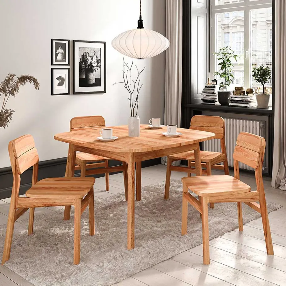 Best Wohnen Kernbuche Tisch mit 100 cm Tiefe - Lana