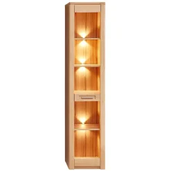 New Wohnen Kernbuche Vitrine mit einer Tür - Amyonta