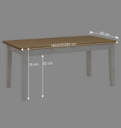 New Wohnen Kiefer Esstisch Sibiuta mit Schubladen
