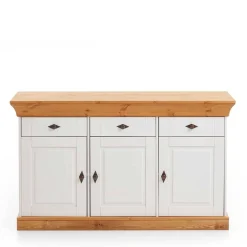 Outlet Wohnen Kiefer Esszimmer Sideboard Sibiuta in Weiß