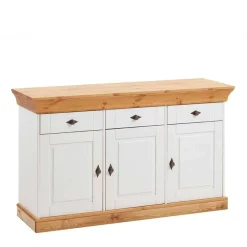 Outlet Wohnen Kiefer Esszimmer Sideboard Sibiuta in Weiß