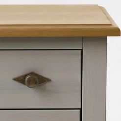 Outlet Wohnen Kiefer Kommode Cempino in Grau