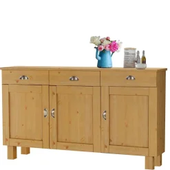 New Wohnen Kiefer Massivholz Sideboard im Landhausstil - Marlisa