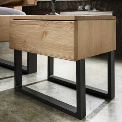Sale Wohnen Kiefernholz Balkenbett mit LED Licht - Antina