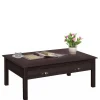 New Wohnen Kiefernholz Couchtisch in Wenge lackiert - Boju