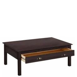 New Wohnen Kiefernholz Couchtisch in Wenge lackiert - Boju