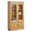 New Wohnen Kiefernholz Vitrine gebeizt und geölt - Goro