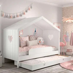 Best Wohnen Kinder Hausbett in Weiß - Grandory
