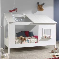 Hot Wohnen Kinder Hausbett in Weiß lackiert - Actina
