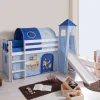 Online Wohnen Kinder Spielbett Curigo mit Rutsche und Turm