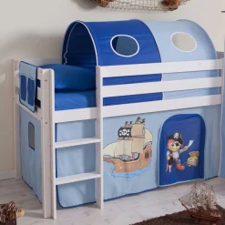 Online Wohnen Kinder Spielbett Curigo mit Rutsche und Turm