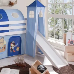 Online Wohnen Kinder Spielbett Curigo mit Rutsche und Turm