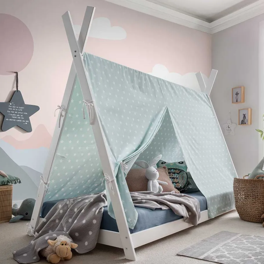 Outlet Wohnen Kinderzimmer Bodenbett im Zelt Design - Polar