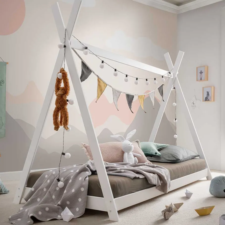 Outlet Wohnen Kinderzimmer Bodenbett im Zelt Design - Polar