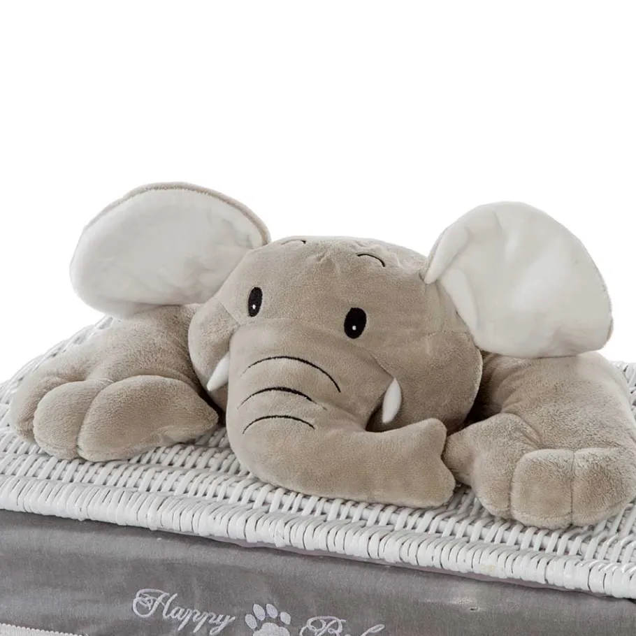 Best Wohnen Kinderzimmer Korb Set mit Elefantenköpfen Plüsch - Isipia (fünfteilig)
