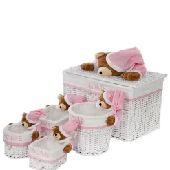 Wohnen Kinderzimmer Körbe mit Plüschbär Kopf - Ucera (fünfteilig)