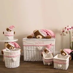 Wohnen Kinderzimmer Körbe mit Plüschbär Kopf - Ucera (fünfteilig)