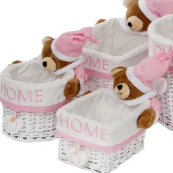 Wohnen Kinderzimmer Körbe mit Plüschbär Kopf - Ucera (fünfteilig)