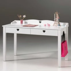 Outlet Wohnen Kinderzimmer Schreibtisch Grandory in Weiß lackiert