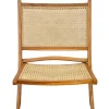 Discount Wohnen Klappsessel mit Wiener Geflecht aus Teak & Rattan - Vilrada