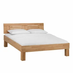 Sale Wohnen Klar lackiertes Holzbett Thivios aus Buche massiv