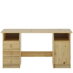 Wohnen Klassischer Holz Schreibtisch aus Kiefer Massivholz - Gomeria