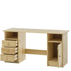 Wohnen Klassischer Holz Schreibtisch aus Kiefer Massivholz - Gomeria