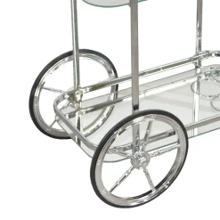Sale Wohnen Klassischer Servierwagen in Glas & Chrom - Felzon