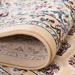 Outlet Wohnen Klassischer Teppich in Hellbraun & Creme & Mehrfarbig - Dortina
