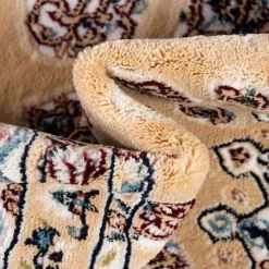 Outlet Wohnen Klassischer Teppich in Hellbraun & Creme & Mehrfarbig - Dortina