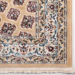 Outlet Wohnen Klassischer Teppich in Hellbraun & Creme & Mehrfarbig - Dortina