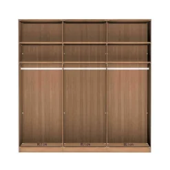 Discount Wohnen Kleiderschrank 250 cm breit mit zwei Höhen - Nikoba