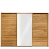 Outlet Wohnen Kleiderschrank aus Wildeiche mit Weißglas - Divnoi